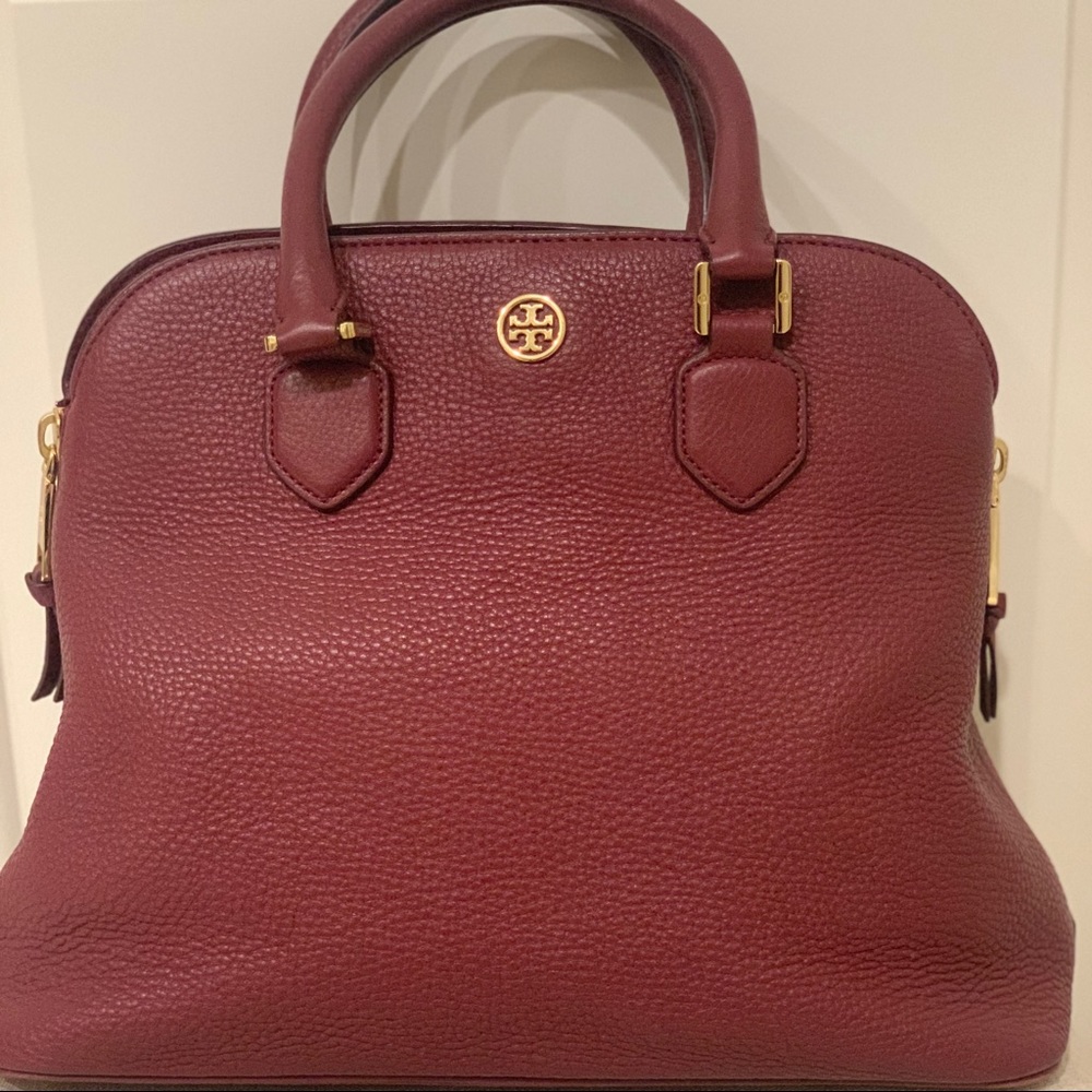 Tory Burch pebble leather dome satchel